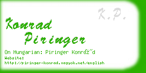 konrad piringer business card